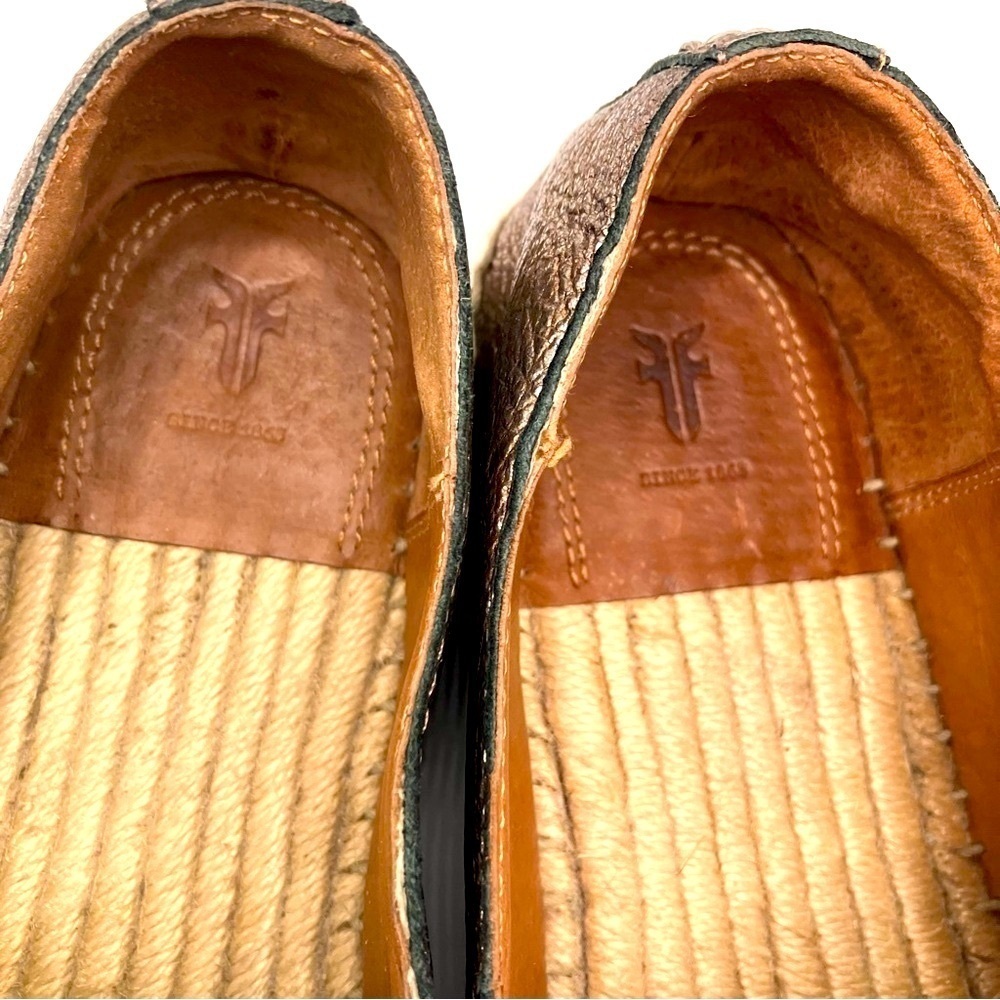 Frye Isabel Metallic Gold Slip on Espadrilles womens 6.5 - Picture 7 of 8
